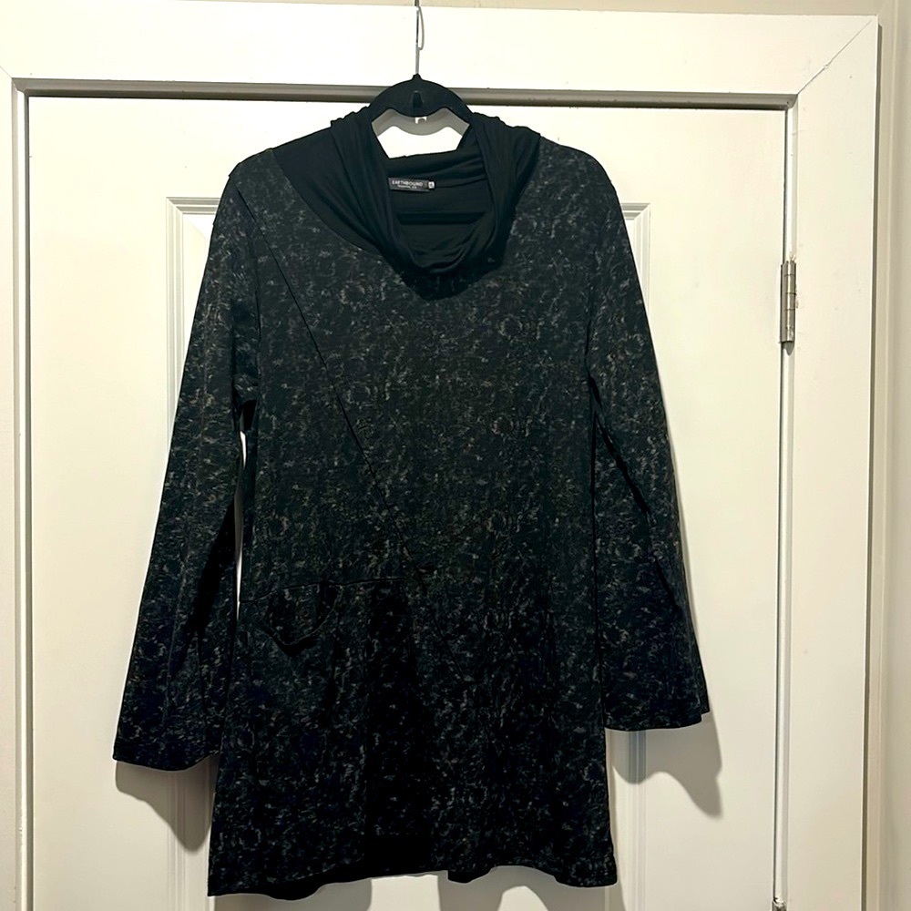 Earthbound Trading Co Cowl Neck Space Dye Tunic Top Size XL